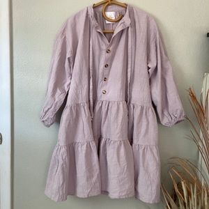 The Lullaby Club Avalon smock dress Lavender XS